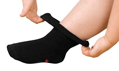 MoserMed extrem dehnbare Socken bis 66 cm Knöchelumfang (XXL = Schuhgröße 44 - 47, schwarz)