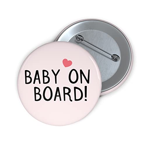 Felbridge Studio - Niedliches Abzeichen mit Aufschrift "Baby on Board", für die Schwangerschaft, Glückwunschkarte zur werdenden Mutter, Babyparty, 59 mm