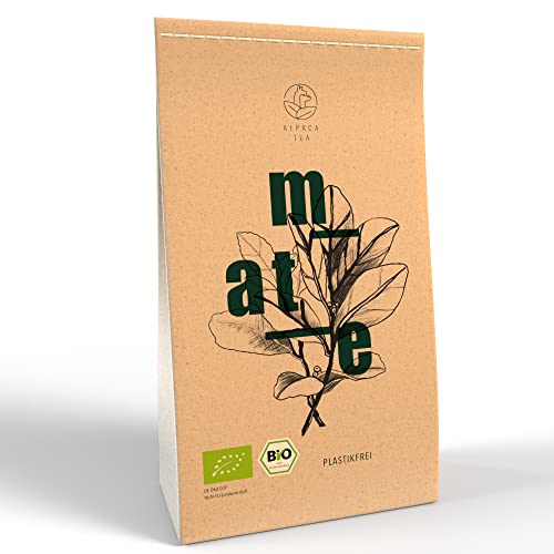 Alpaca Tea | Premium Bio Yerba Mate Tee 250g | nachhaltig durch Graspapier | lose getrocknete Yerba Mateblätter | plastikfrei