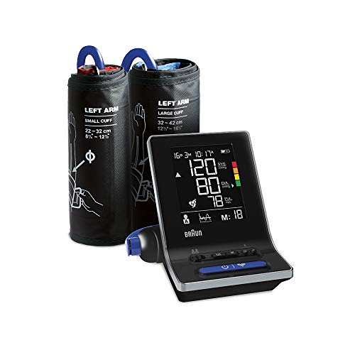 Braun ExactFit 5 Connect BUA6350 Intelligentes Bluetooth Oberarm-Blutdruckmessgerät für Zuhause mit zwei Manschettengrößen