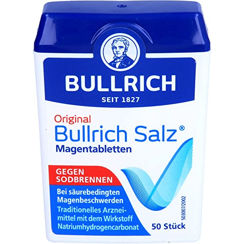 Bullrich Salz Schnelle Hilfe bei Sodbrennen und säurebedingten Magenbeschwerden vegan 50 Tabletten